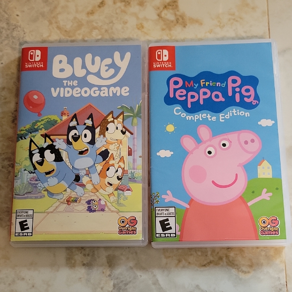 Nintendo Bluey and Peppa Pig Game Set